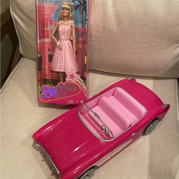 Barbie The Movie x AMC Collectible Pink Corvette Convertible Popcorn Container e